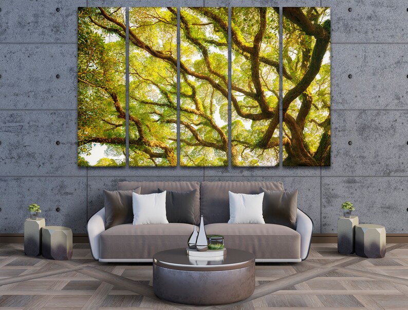 Banyan wall art Large tree art Tropical tree canvas print Etsy