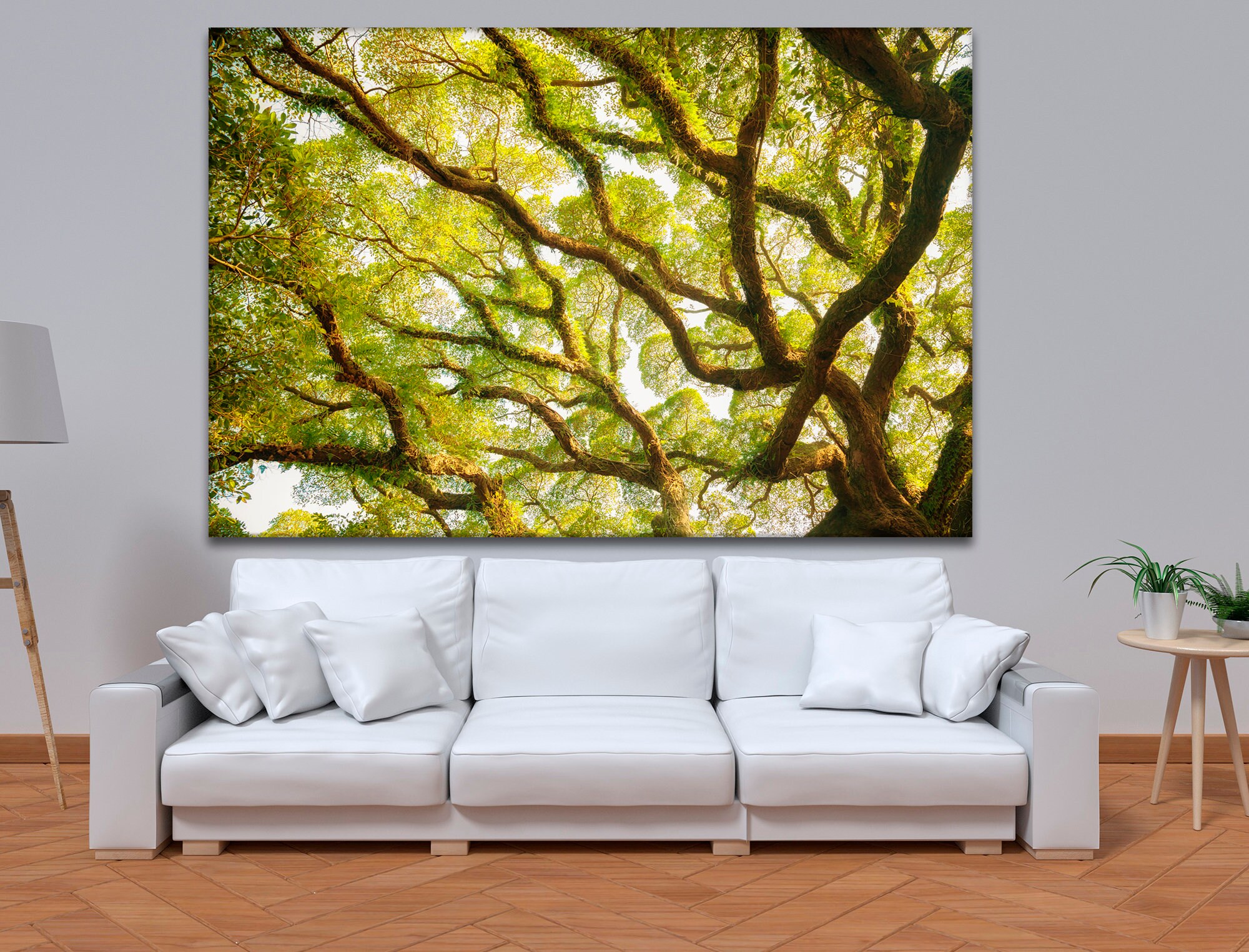 Banyan wall art Large tree art Tropical tree canvas print Etsy