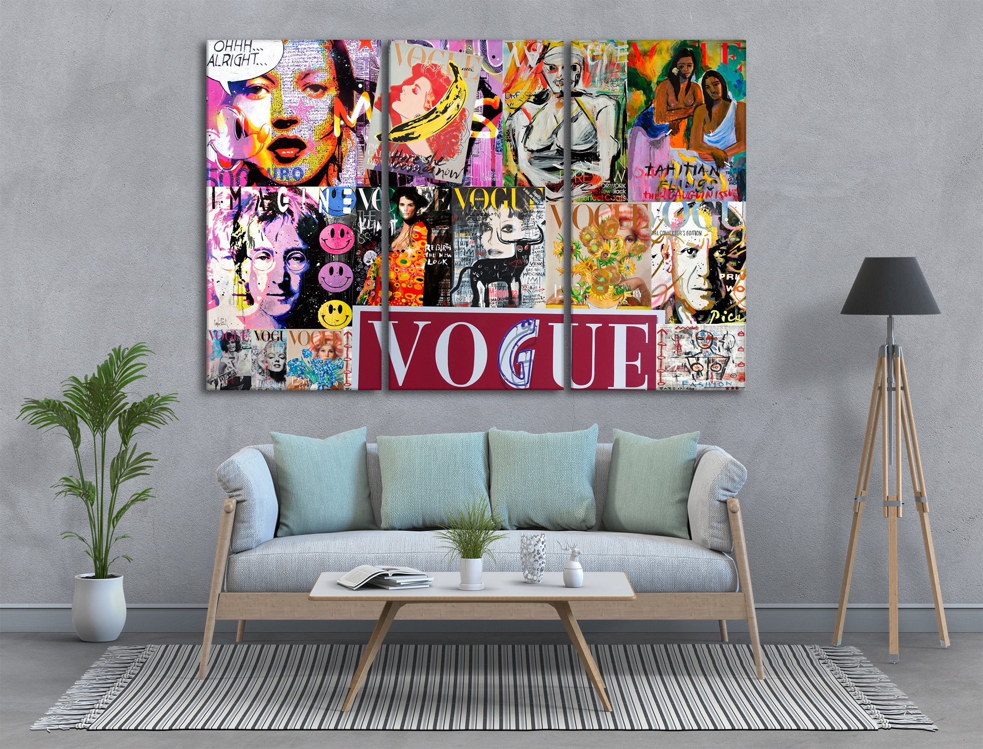 Vogue collage wall art Modern fashion art Street art vogue | Etsy