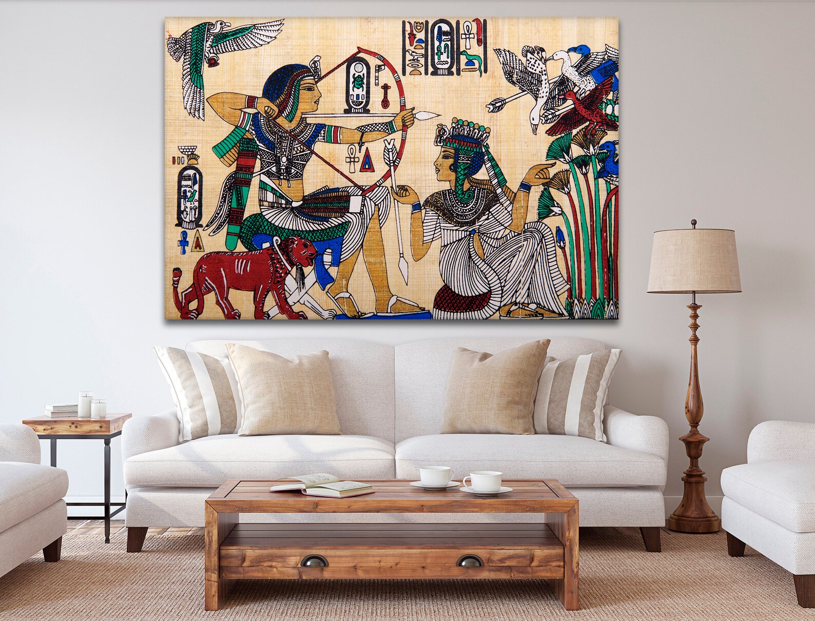Egyptian art wall decor Ancient canvas art Egypt large canvas Etsy