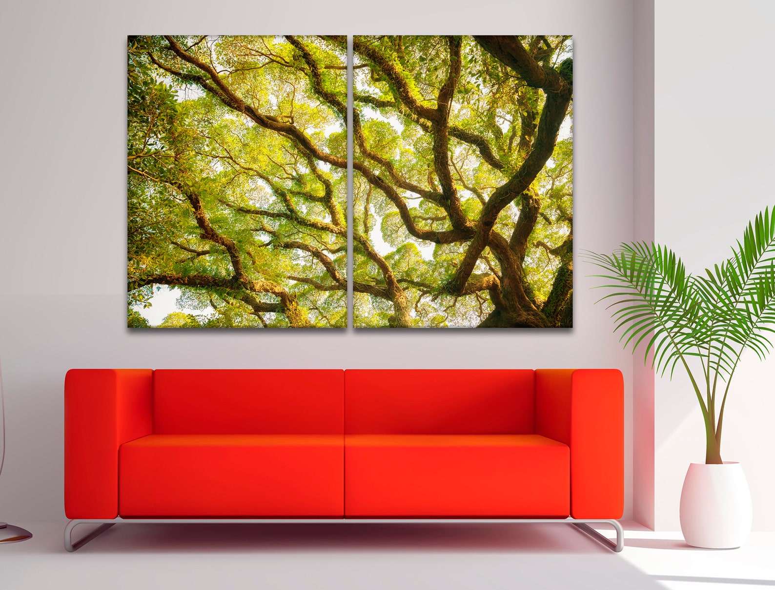 Banyan wall art Large tree art Tropical tree canvas print Etsy