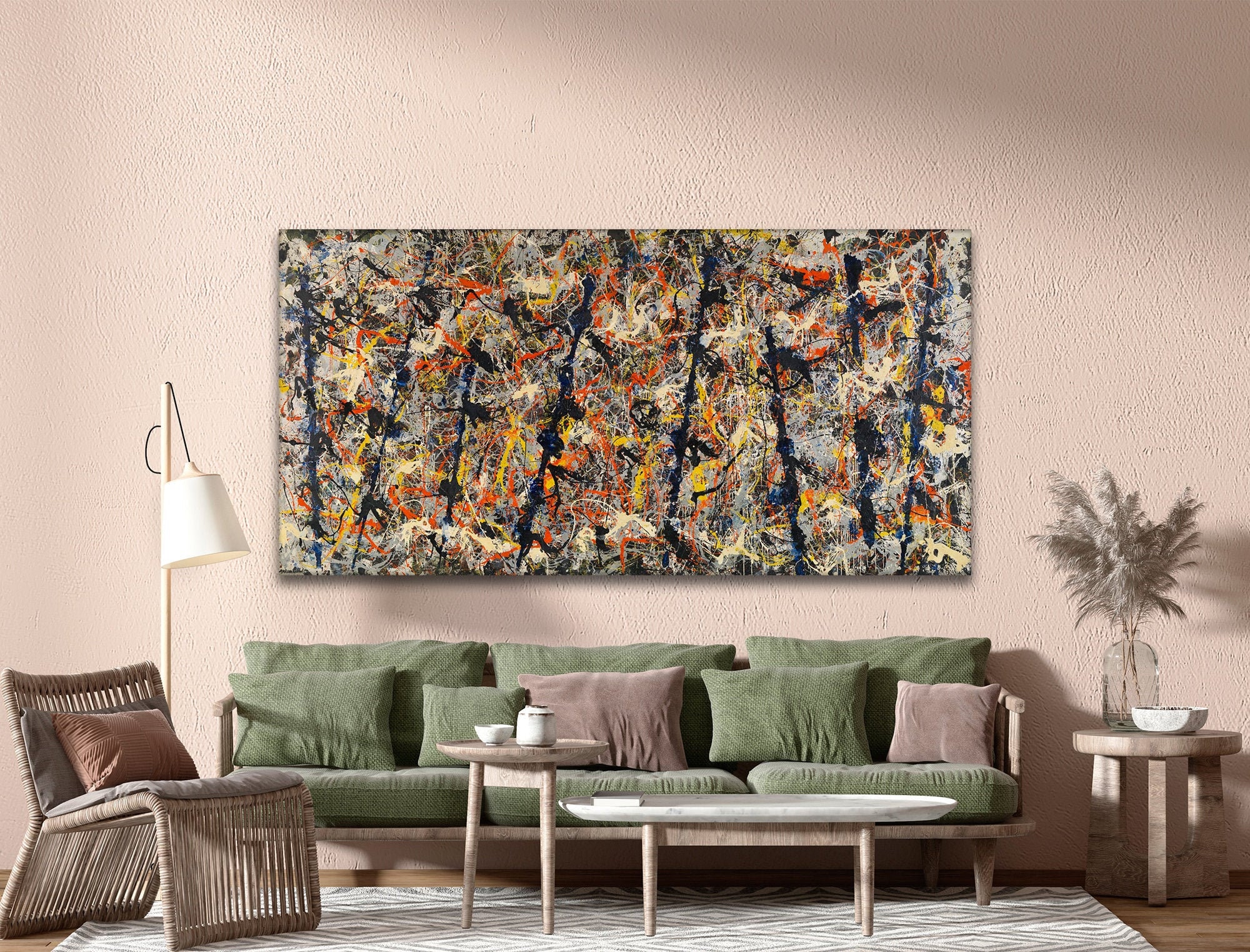Blue Poles 1952 Number 11 Jackson Pollock canvas print blue Etsy