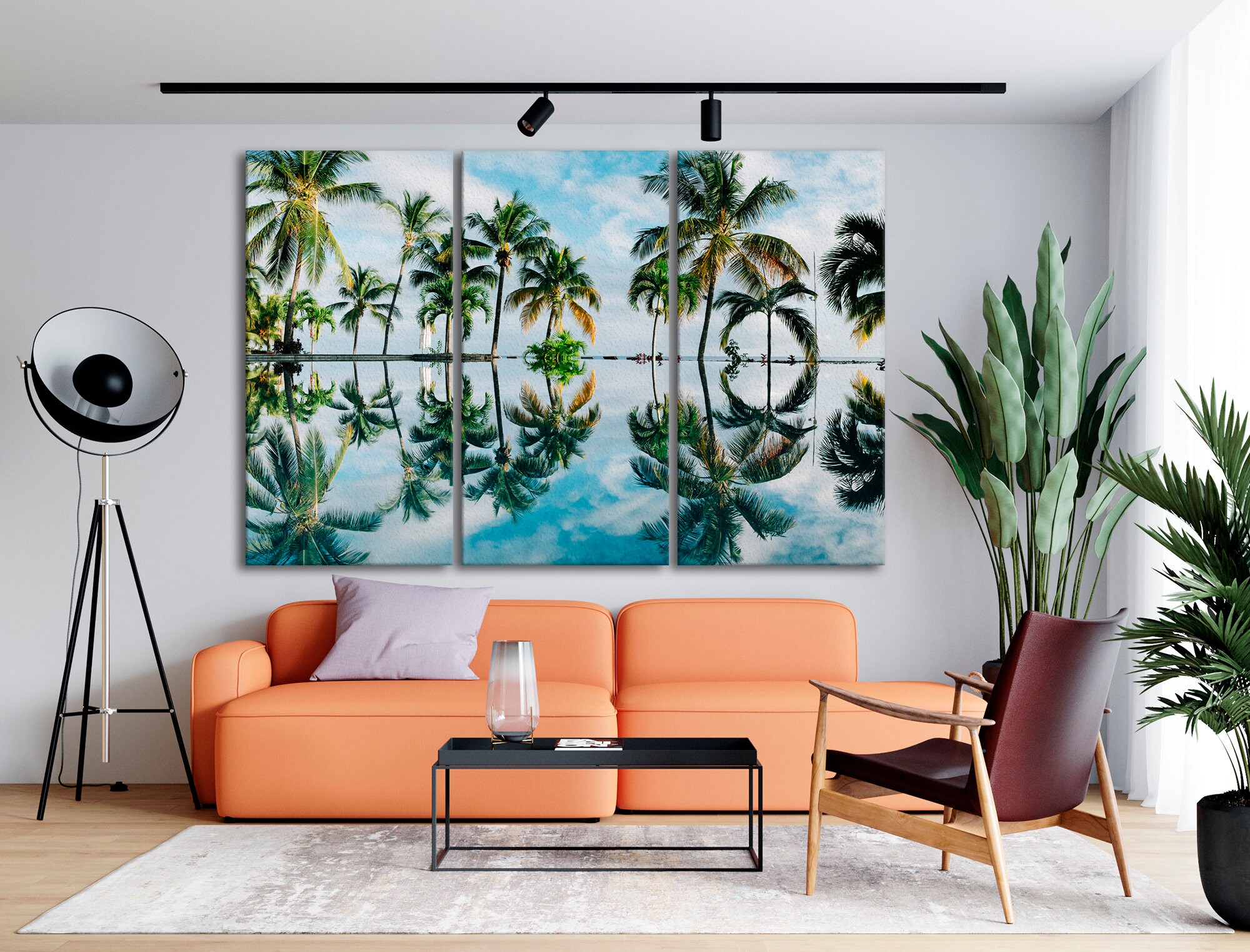 Palm print Palm Tree wall art Tropical Beach wall art Palm Etsy