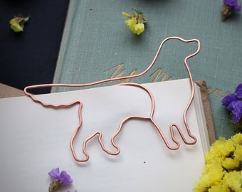 Personalized wire bookmark, paper clip, labrador, pet, Golden retriever, party favors, gift for doglover, Customized metal bookmark