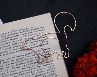 Personalized Skunk Bookmark: Hand Stamped Copper Wire, Gift for Book Lover