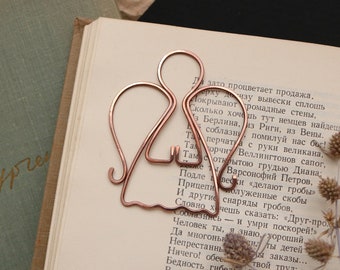 Personalized wire bookmark, angel bookmark, bible bookmark, party favors, gifts for a book club, for Christian, Custom metal paper clip