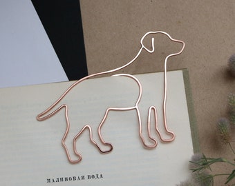 Personalized wire bookmark, paper clip, labrador, pet, Labrador retriever, party favors, gift for doglover, Customized metal book mark