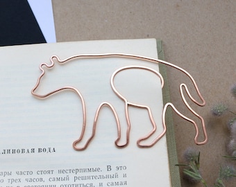 Personalized Wire Hyena Bookmark: Custom Metal Book Marker
