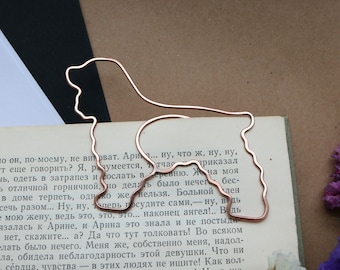 Personalized wire bookmark, Cocker Spaniel, paper clip, animal shaped paperclips, gift for doglover, metal book mark, hand stamped bookmarks