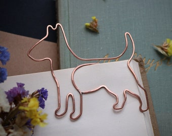 Personalized Copper Bull Terrier Bookmark: Dog Lover Gift