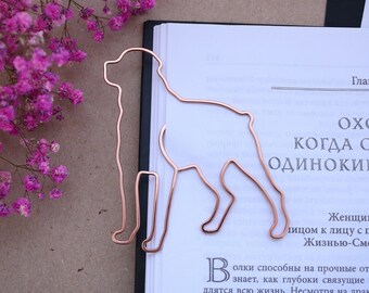 Personalized Rottweiler Bookmark, Copper Wire Dog Lover Gift