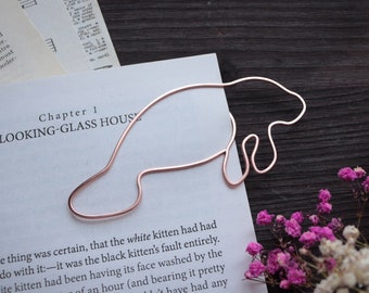 Personalized Manatee Bookmark: Copper Wire Clip-Style Book Accessory