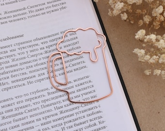 Personalized Beer Mug Bookmark: Hand Stamped Copper Wire