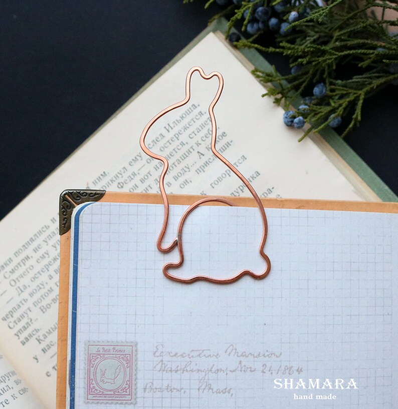 Personalized Wire Bookmark Paperclip Rabbit Gift for - Etsy