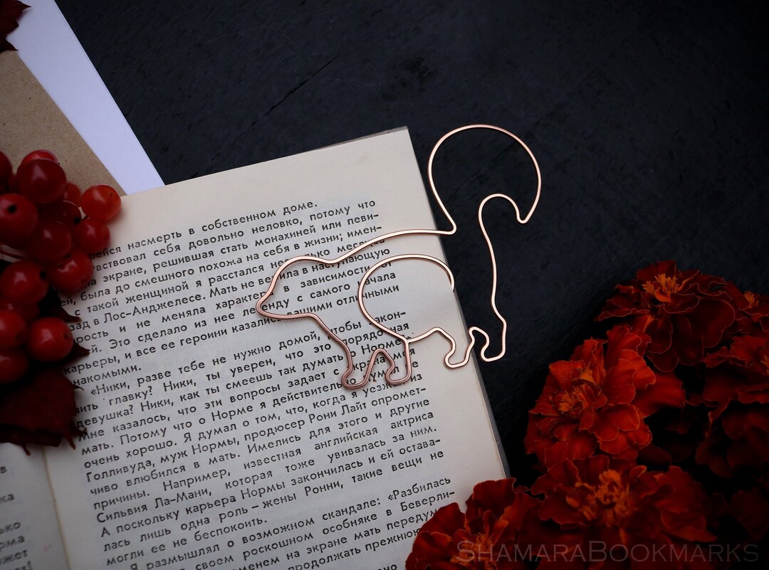 Personalized Wire Bookmark, Skunk, Hand Stamped, Copper Wire, Gift for