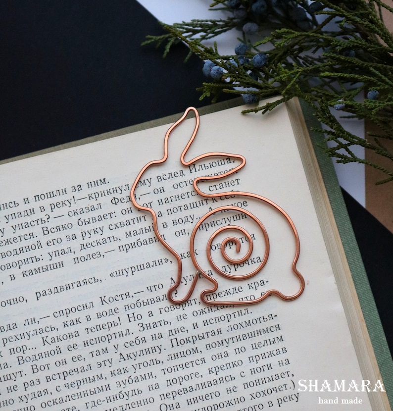 Personalized wire bookmark paper clip rabbit gift for kid Etsy