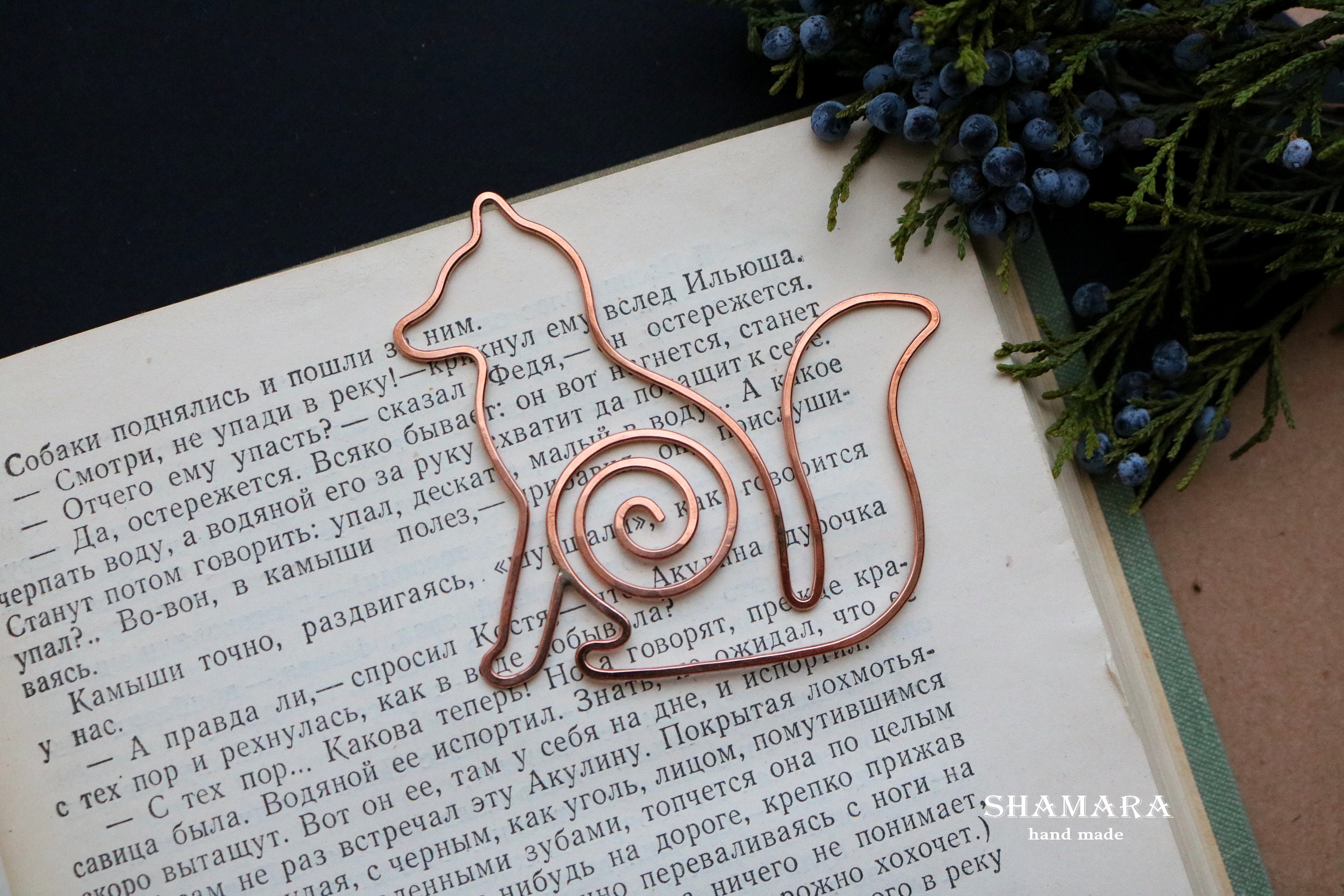 Personalized Wire Bookmark Paperclip Fox Copper Book Mark Etsy UK