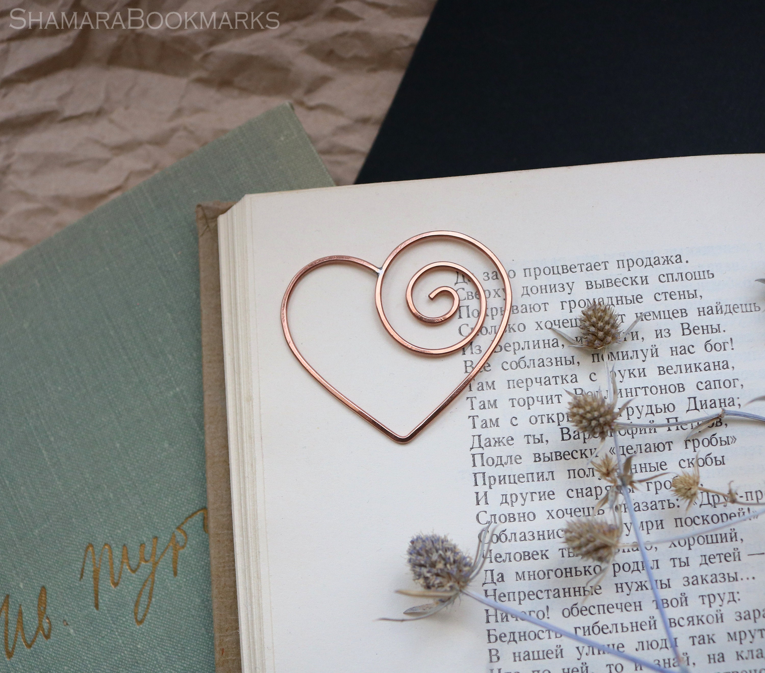 Personalisierte Draht Lesezeichen Herz Von Hand gestempelt Etsy