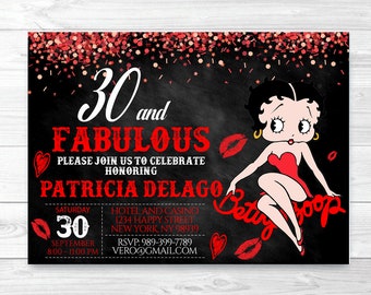 Betty Boop Invite Etsy