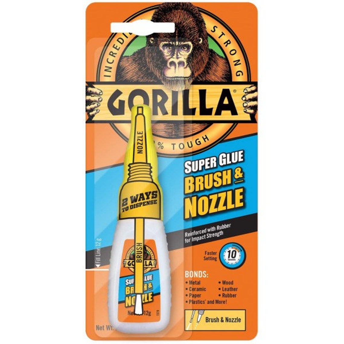 Gorilla Glue Super Glue Brush & Nozzle 12g free UK Etsy