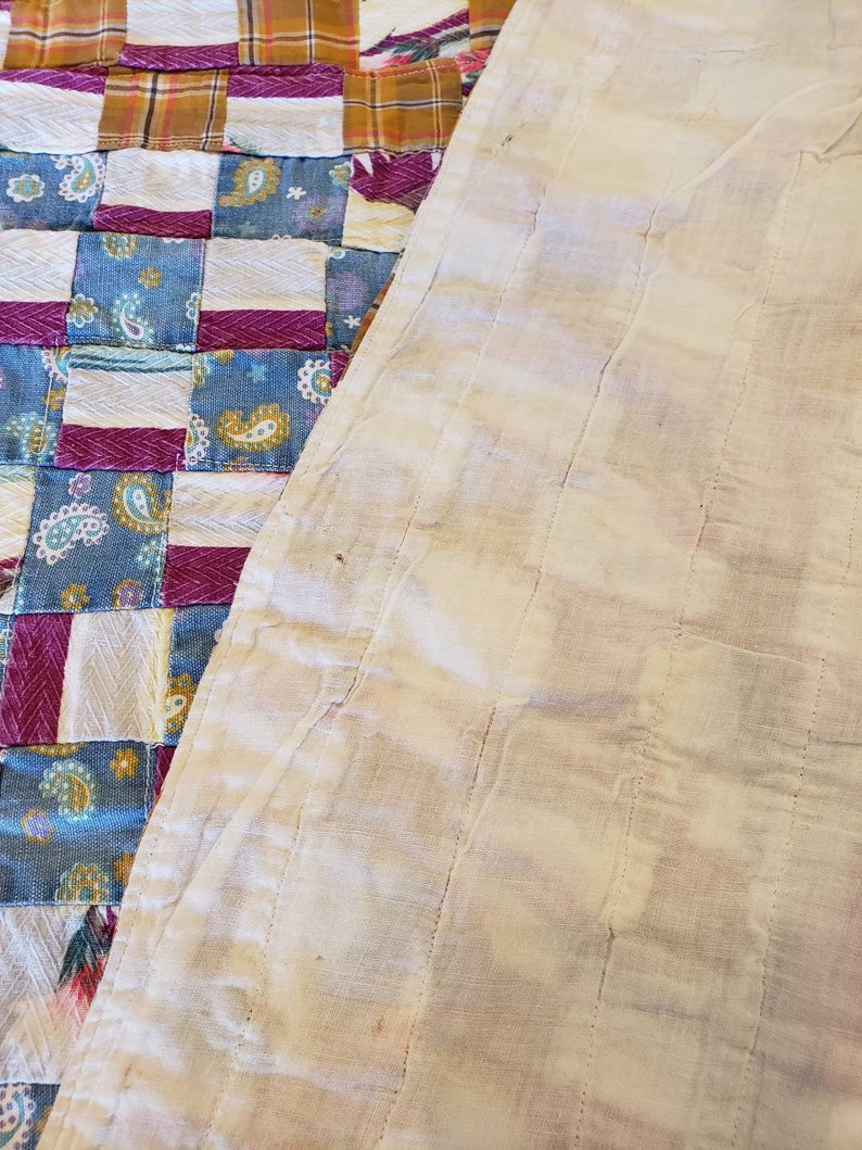 Vintage Doll Quilt 1940s fabrics