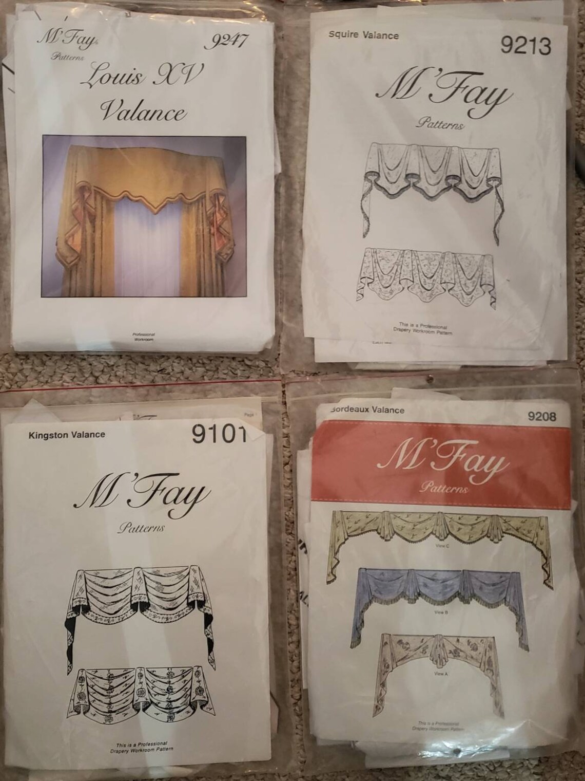M'Fay Professional Drapery Sewing Patterns Top Etsy