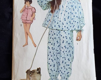 Sz 10 Girls Pajama Sewing Pattern,  Advance 3034