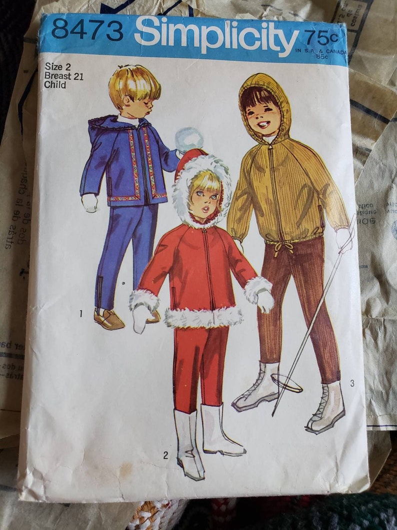 Sz 2 or 4 Hooded Coat and Snow Pants Sewing Pattern Uncut Etsy