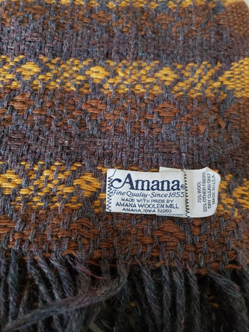 Vintage Wool Throw From Amana Colonies Iowa. | Etsy