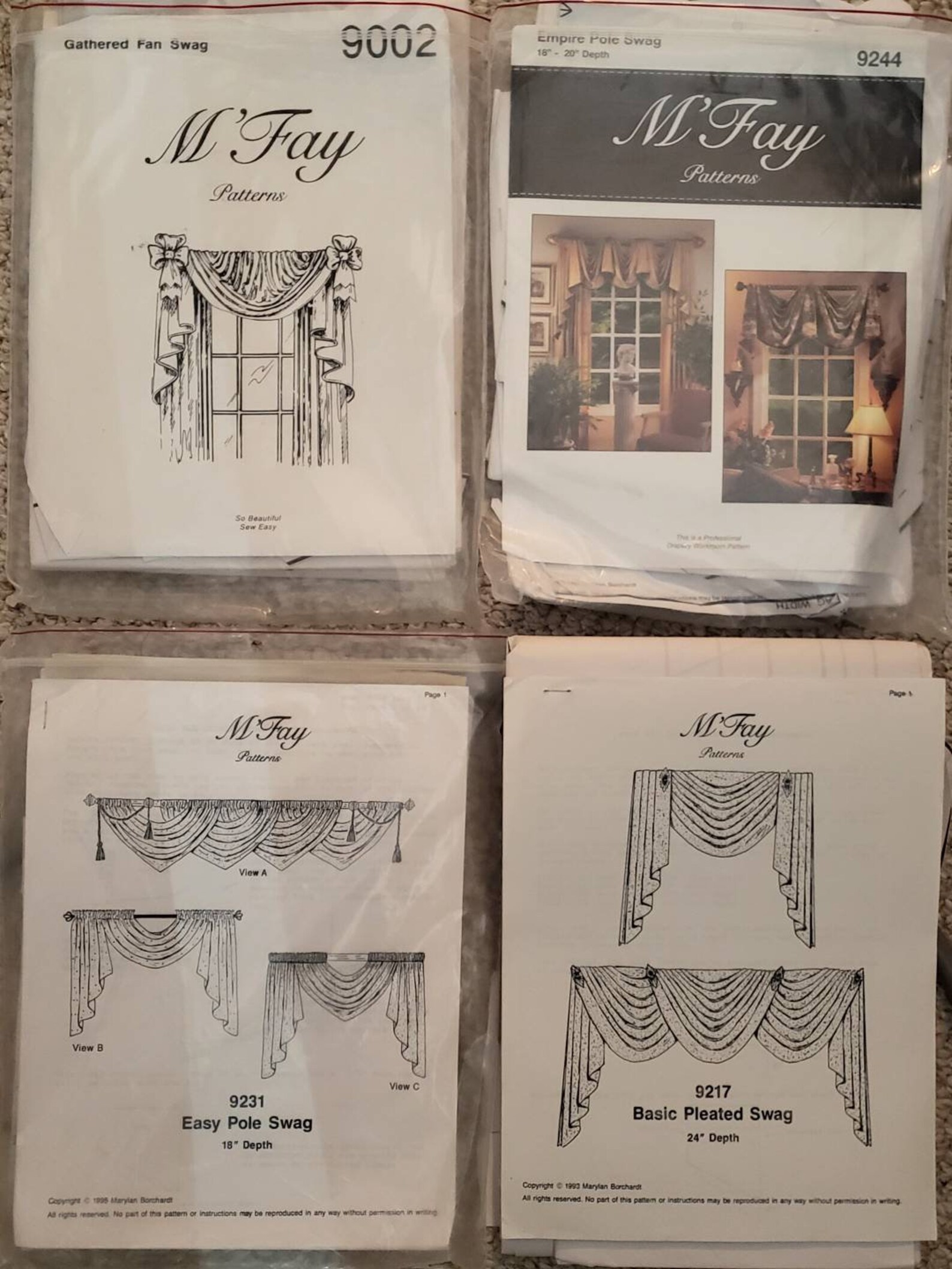 M'Fay Professional Drapery Sewing Patterns Top Etsy