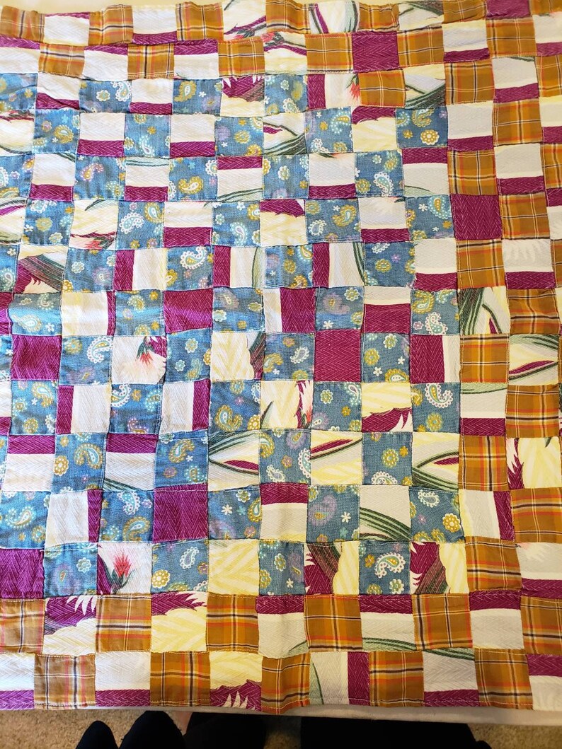 Vintage Doll Quilt 1940s fabrics