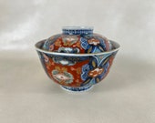 Antique Japanese Imari Rice bowl with Lid