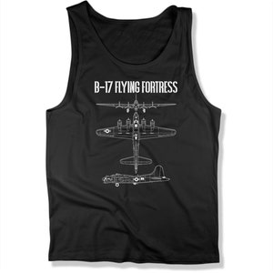 B-17 T-shirt schématique / Forteresse volante TShirt / WW2 Chemise d’ancien combattant militaire / Pilote de bombardier B17 de la Seconde Guerre mondiale Tee à manches longues / Cadeau de la Journée des anciens combattants image 4