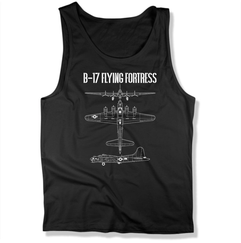 B-17 T-shirt schématique / Forteresse volante TShirt / WW2 Chemise d’ancien combattant militaire / Pilote de bombardier B17 de la Seconde Guerre mondiale Tee à manches longues / Cadeau de la Journée des anciens combattants image 4