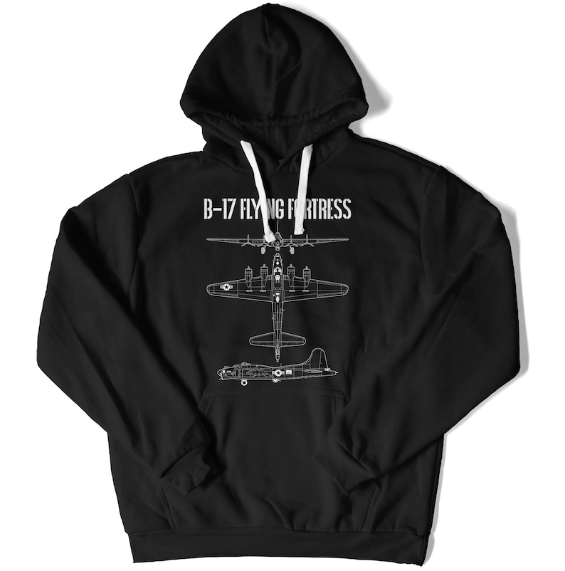 B-17 T-shirt schématique / Forteresse volante TShirt / WW2 Chemise d’ancien combattant militaire / Pilote de bombardier B17 de la Seconde Guerre mondiale Tee à manches longues / Cadeau de la Journée des anciens combattants image 7