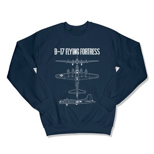 B-17 T-shirt schématique / Forteresse volante TShirt / WW2 Chemise d’ancien combattant militaire / Pilote de bombardier B17 de la Seconde Guerre mondiale Tee à manches longues / Cadeau de la Journée des anciens combattants image 6