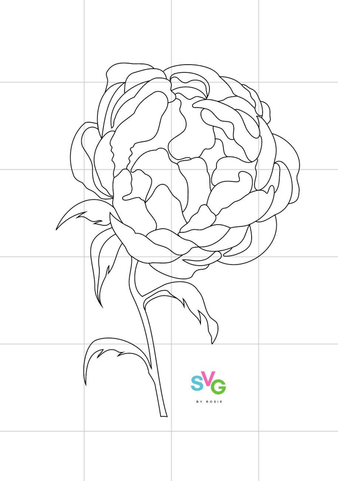Scroll Saw Flower Template Flower Png Peony SVG Scroll Saw Pattern ...