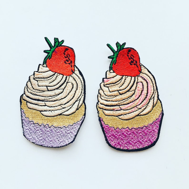 Cupcake Patches for Girls Iron-on Decoration for Clothes