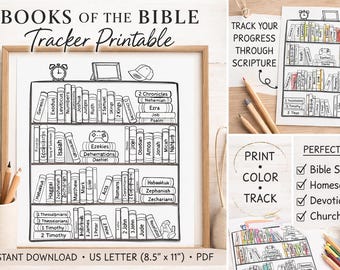 Bücher der Bibel Tracker Printable | Jungen Schriftstudie, Hausschule (PDF-Download)