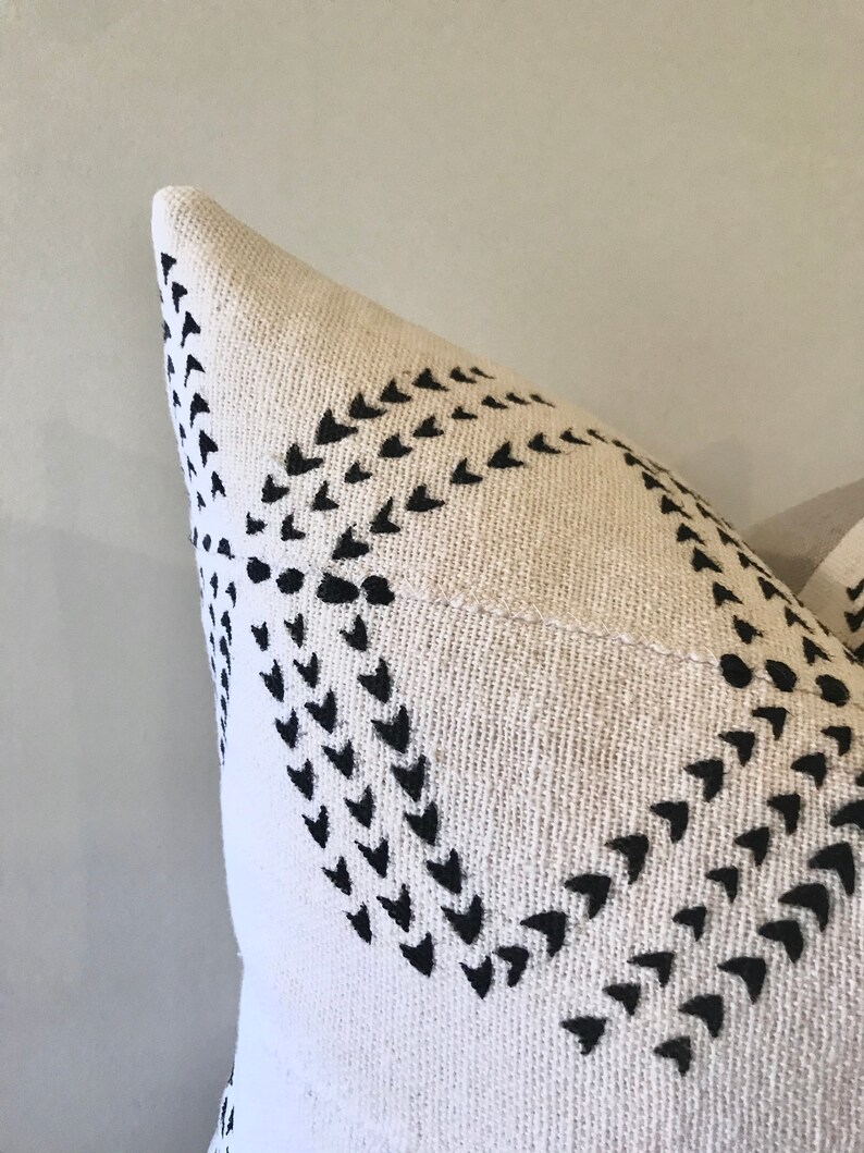 Mudcloth Pillow African Mud Cloth Pillow Cover in Ivory With Etsy