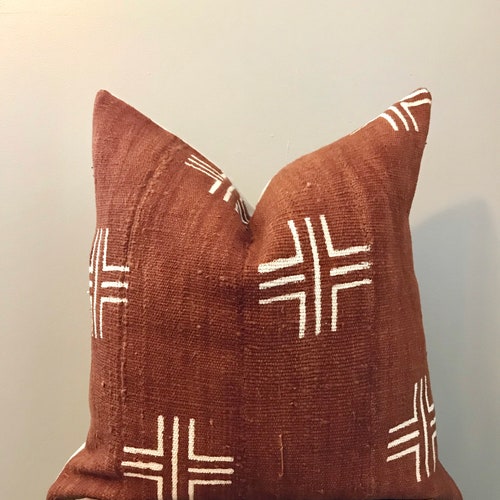 African Mud Cloth Pillow Cover Cream & Gray the RICEE Etsy