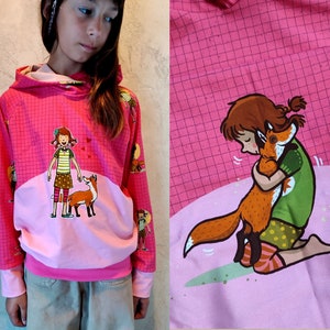 La Escuela de los Animales Mágicos, sudadera con capucha, rosa, con capucha envolvente para niñas y niños, niños, bebés del 92 al 156 imagen 1