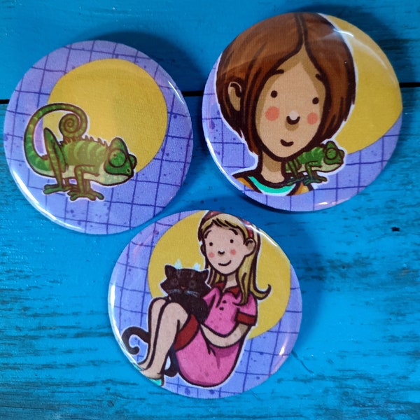 Die Schule der magischen Tiere, Button, Anstecker, groß, 3er Set