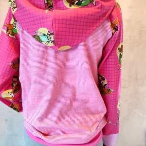 The School of Magical Animals, jersey hoodie, pink, with wrap hood for girls and boys, children, babies from 92-156 image 5