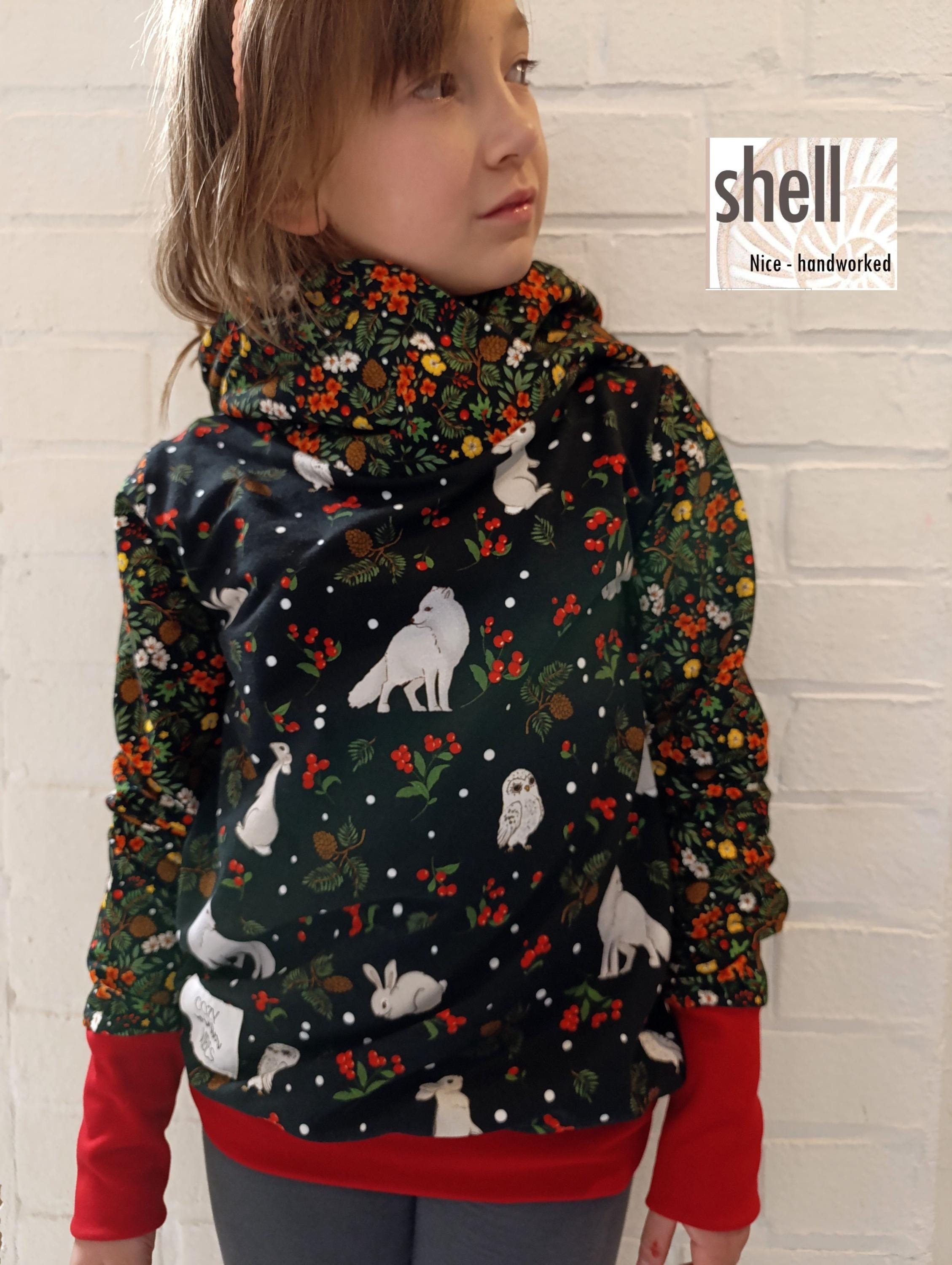 Belle and Boo, rabbit, fox, flower, hoodie made of cozy sweat, spring, girls, children, babies from size 98-146