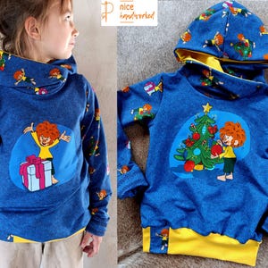 Pumuckl, Sweatshirt, Hoodie aus Kuschelsweat mit Wickelkapuze für Mädchen und Jungen, Kinder, Babys ab 98-140