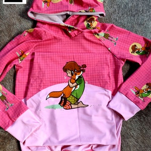 The School of Magical Animals, jersey hoodie, pink, with wrap hood for girls and boys, children, babies from 92-156 image 9