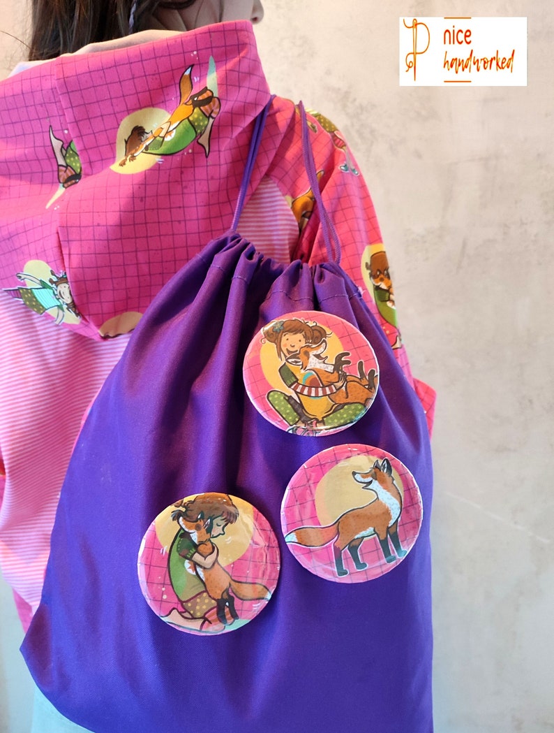 La Escuela de los Animales Mágicos, sudadera con capucha, rosa, con capucha envolvente para niñas y niños, niños, bebés del 92 al 156 imagen 10
