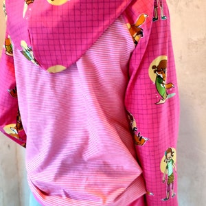 The School of Magical Animals, jersey hoodie, pink, with wrap hood for girls and boys, children, babies from 92-156 image 6