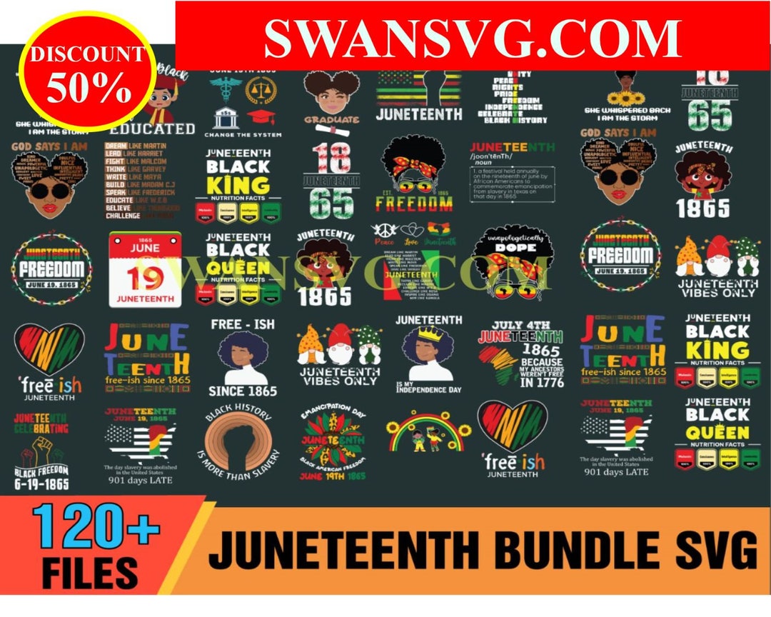 120 Juneteenth Bundle SVG Black History Svg Proud Svg - Etsy